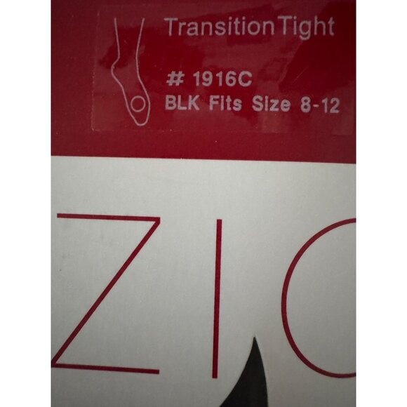 Capezio Ultra Soft Black Transition Tights Size 8-12 NIP - Picture 2 of 3